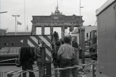 Pressevertreter am Brandenburger Tor