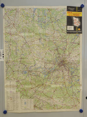 Bezirkskarte Berlin Hauptstadt der DDR mit Bezirk Potsdam