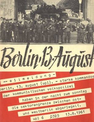 Broschüre "Berlin, 13. August" zum Mauerbau