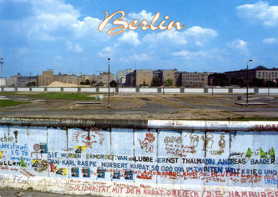 Grenzmauer mit Graffiti am Potsdamer Platz