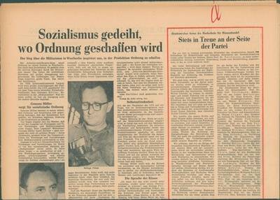 Tageszeitung "LVZ" vom 24. August 1961