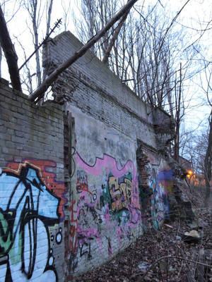 Reste der Ziegelmauer am S-Bahnhof Schönholz in Pankow
