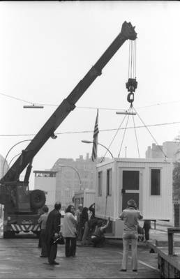 Aufbau eines zweiten US-Kontrollhauses am Checkpoint Charlie