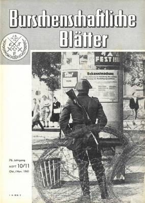 Burschenschaftliche Blätter 1961 (Konvolut);