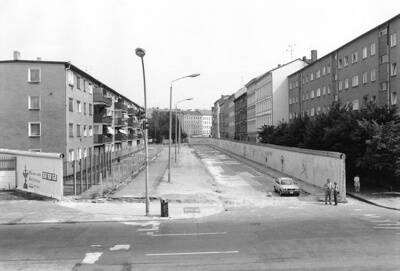 Reste des Grenzstreifens an der Sebastianstraße