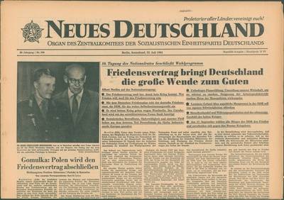 Neues Deutschland vom 22. Juli 1961