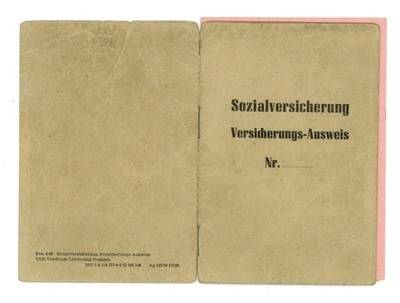 Sozialversicherungsausweis von Joachim Schulz