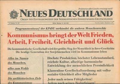 Neues Deutschland vom 31. Juli 1961