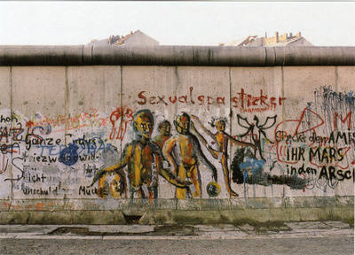 Bemalte Grenzmauer 75 am Bethaniendamm/Mariannenplatz