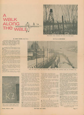 Zeitungsbericht über die Mauer "A walk along the wall" aus "The Stars and Stripes"