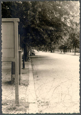 Stacheldrahtsperre in der Swinemünder Straße am 13.08.1961