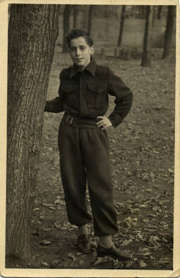 Günter Litfin als 14 Jähriger in der Parkstraße in Berlin Weißensee